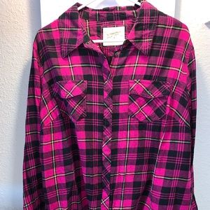 Plaid flannel top
